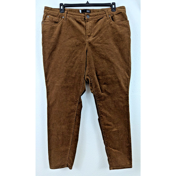 Kut From The Kloth sz 20W Diana Skinny Corduroy Pants brown stretchy 0107 - Picture 1 of 7